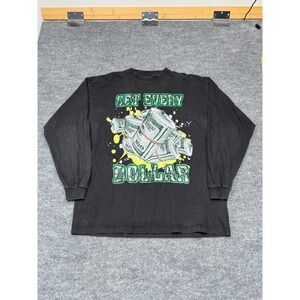 RPM 33 Get Every Dollar Money Graphic Long Sleeve T-Shirt Mens 2XL Urban